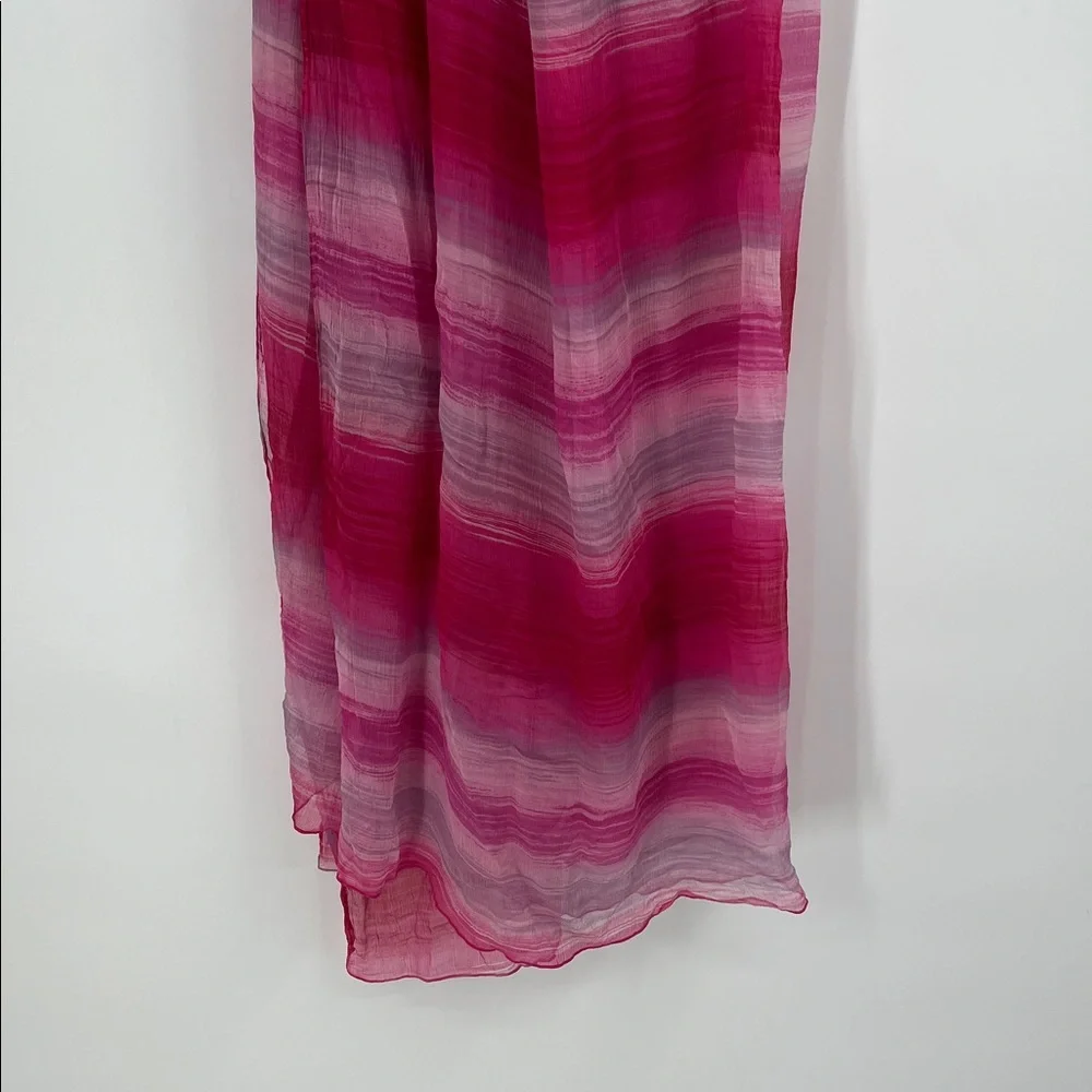 Pink Striped Large Scarf Wrap